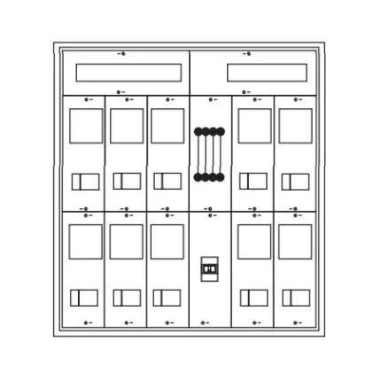 FP-1710 Duvar Tipi Sıva Altı 10 Trifaze Sayaç Panosu TMŞ + Bara + Diyafon Yeri mevcuttur. (1280x1170x150 mm) Ölçülerindedir. Saç Kalınlığı (1 mm)