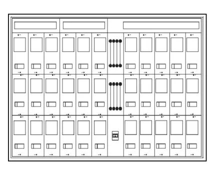 FP-1730-A Duvar Tipi Sıva Altı 33 Trifaze Sayaç Panosu TMŞ + Bara + Diyafon Yeri  mevcuttur. (2480x1620x150 mm) Ölçülerindedir. Saç Kalınlığı (1 mm)
